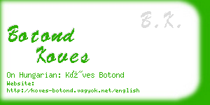 botond koves business card